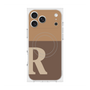 プレミアムスクエアケース with MagSafe［ オリジナル - initial two tone - R brown ］