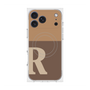 プレミアムスクエアケース with MagSafe［ オリジナル - initial two tone - R brown ］