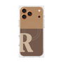 プレミアムスクエアケース with MagSafe［ オリジナル - initial two tone - R brown ］
