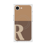 プレミアムスクエアケース with MagSafe［ オリジナル - initial two tone - R brown ］