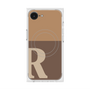 プレミアムスクエアケース with MagSafe［ オリジナル - initial two tone - R brown ］