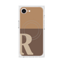 プレミアムスクエアケース with MagSafe［ オリジナル - initial two tone - R brown ］