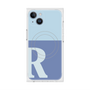 プレミアムスクエアケース with MagSafe［ オリジナル - initial two tone - R blue ］