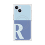 プレミアムスクエアケース with MagSafe［ オリジナル - initial two tone - R blue ］