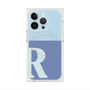 プレミアムスクエアケース with MagSafe［ オリジナル - initial two tone - R blue ］