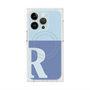 プレミアムスクエアケース with MagSafe［ オリジナル - initial two tone - R blue ］