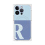 プレミアムスクエアケース with MagSafe［ オリジナル - initial two tone - R blue ］