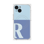 プレミアムスクエアケース with MagSafe［ オリジナル - initial two tone - R blue ］