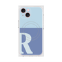 プレミアムスクエアケース with MagSafe［ オリジナル - initial two tone - R blue ］