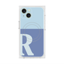 プレミアムスクエアケース with MagSafe［ オリジナル - initial two tone - R blue ］