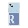 プレミアムスクエアケース with MagSafe［ オリジナル - initial two tone - R blue ］