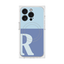 プレミアムスクエアケース with MagSafe［ オリジナル - initial two tone - R blue ］