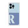 プレミアムスクエアケース with MagSafe［ オリジナル - initial two tone - R blue ］