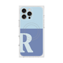 プレミアムスクエアケース with MagSafe［ オリジナル - initial two tone - R blue ］