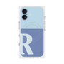 プレミアムスクエアケース with MagSafe［ オリジナル - initial two tone - R blue ］