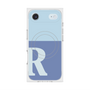 プレミアムスクエアケース with MagSafe［ オリジナル - initial two tone - R blue ］