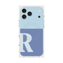 プレミアムスクエアケース with MagSafe［ オリジナル - initial two tone - R blue ］