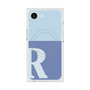 プレミアムスクエアケース with MagSafe［ オリジナル - initial two tone - R blue ］