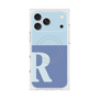 プレミアムスクエアケース with MagSafe［ オリジナル - initial two tone - R blue ］