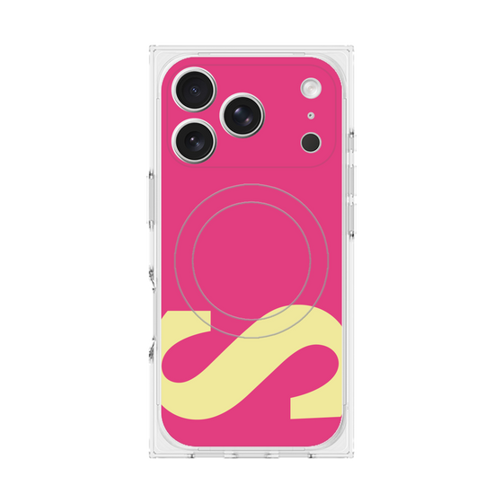 プレミアムスクエアケース with MagSafe［ オリジナル - initial color - S pink ］