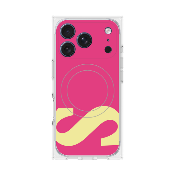 プレミアムスクエアケース with MagSafe［ オリジナル - initial color - S pink ］