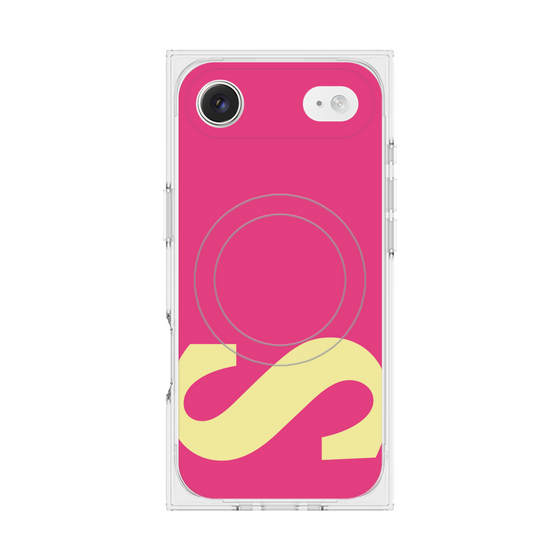 プレミアムスクエアケース with MagSafe［ オリジナル - initial color - S pink ］