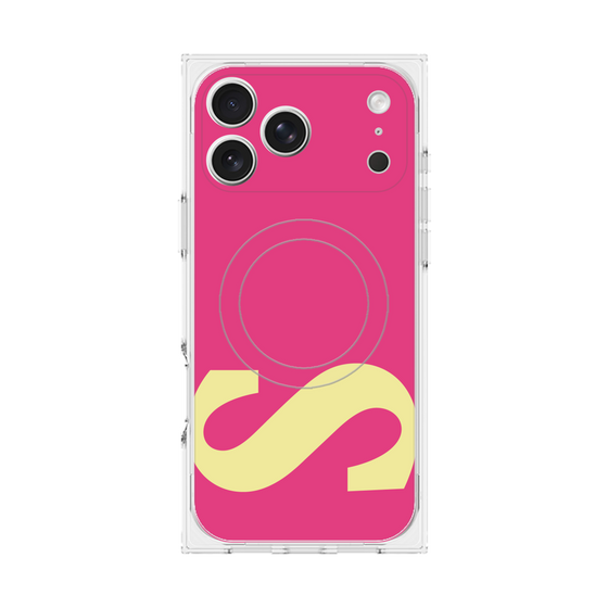プレミアムスクエアケース with MagSafe［ オリジナル - initial color - S pink ］