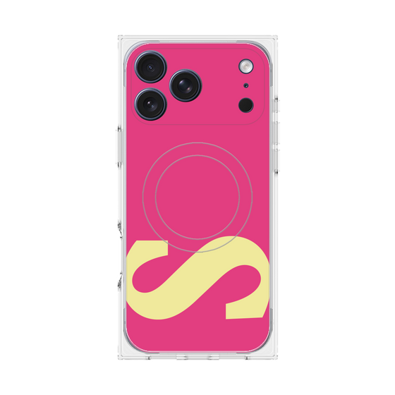 プレミアムスクエアケース with MagSafe［ オリジナル - initial color - S pink ］