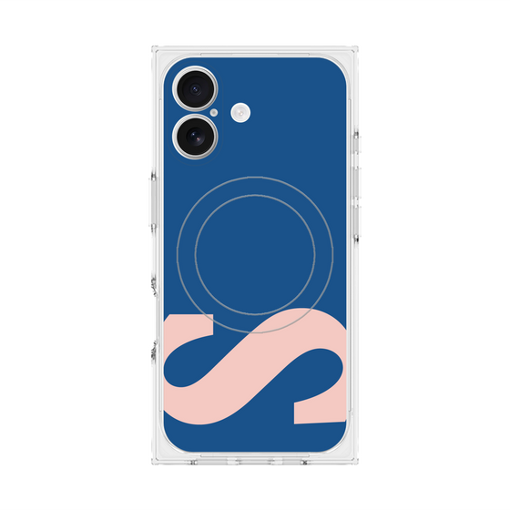 プレミアムスクエアケース with MagSafe［ オリジナル - initial color - S navy ］