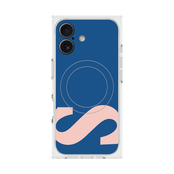 プレミアムスクエアケース with MagSafe［ オリジナル - initial color - S navy ］