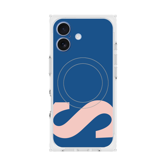 プレミアムスクエアケース with MagSafe［ オリジナル - initial color - S navy ］