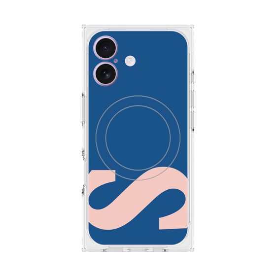 プレミアムスクエアケース with MagSafe［ オリジナル - initial color - S navy ］