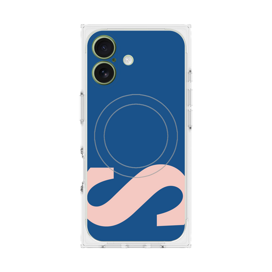 プレミアムスクエアケース with MagSafe［ オリジナル - initial color - S navy ］