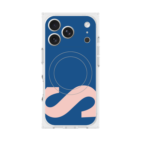 プレミアムスクエアケース with MagSafe［ オリジナル - initial color - S navy ］