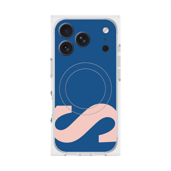 プレミアムスクエアケース with MagSafe［ オリジナル - initial color - S navy ］