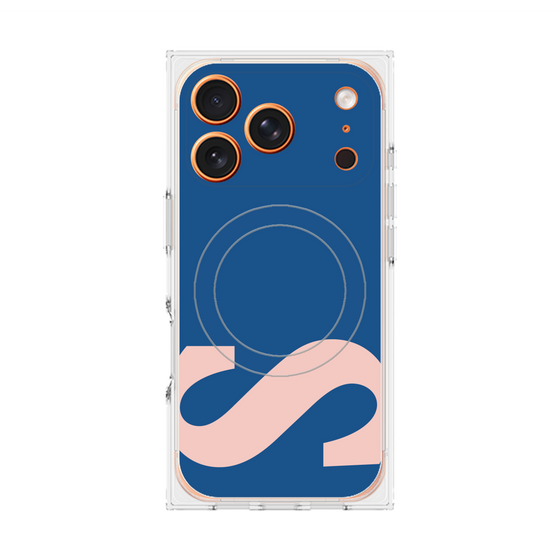 プレミアムスクエアケース with MagSafe［ オリジナル - initial color - S navy ］