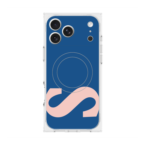 プレミアムスクエアケース with MagSafe［ オリジナル - initial color - S navy ］