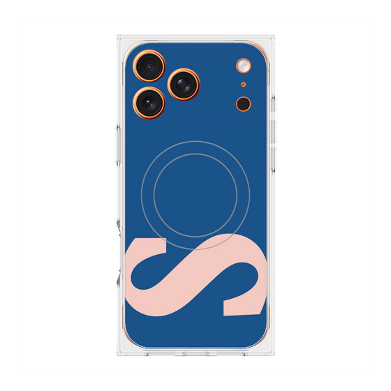 プレミアムスクエアケース with MagSafe［ オリジナル - initial color - S navy ］