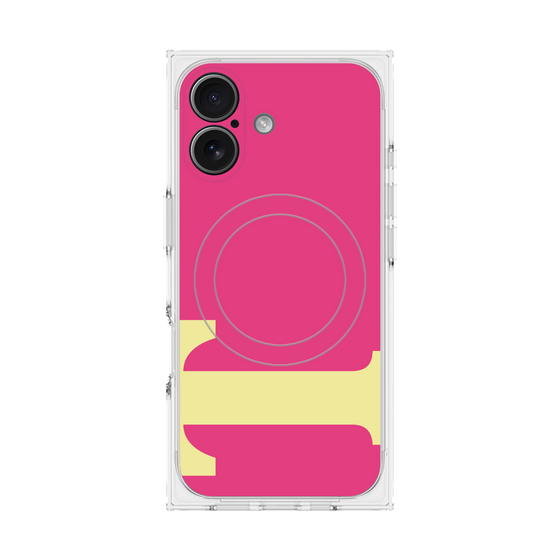 プレミアムスクエアケース with MagSafe［ オリジナル - initial color - T pink ］
