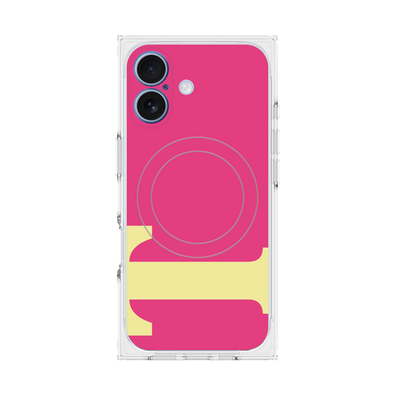 プレミアムスクエアケース with MagSafe［ オリジナル - initial color - T pink ］