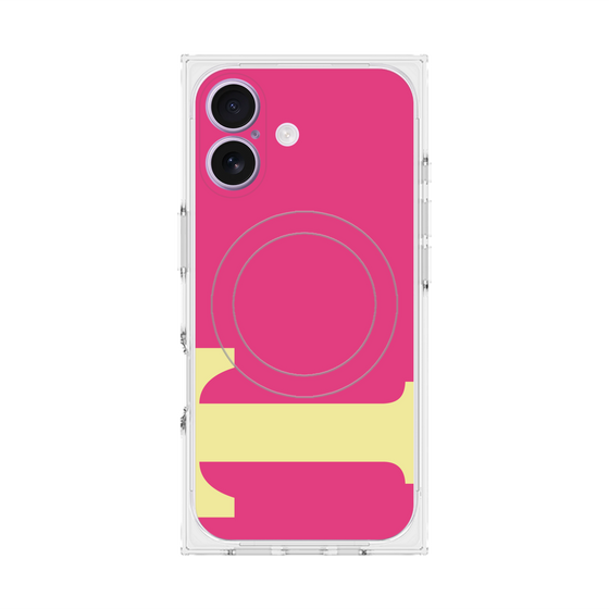プレミアムスクエアケース with MagSafe［ オリジナル - initial color - T pink ］