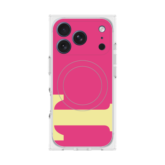 プレミアムスクエアケース with MagSafe［ オリジナル - initial color - T pink ］