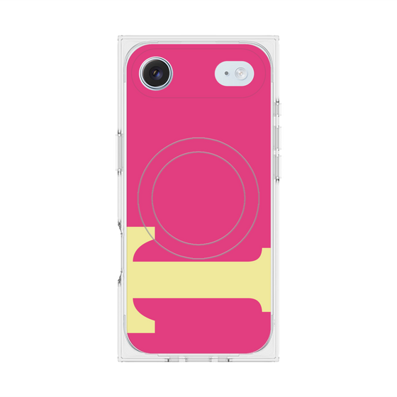 プレミアムスクエアケース with MagSafe［ オリジナル - initial color - T pink ］
