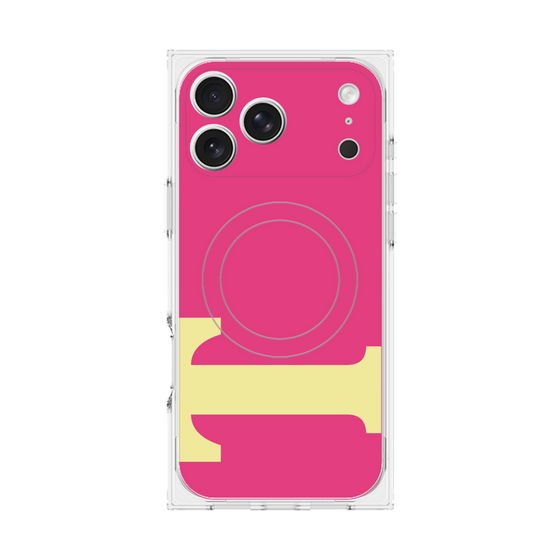 プレミアムスクエアケース with MagSafe［ オリジナル - initial color - T pink ］