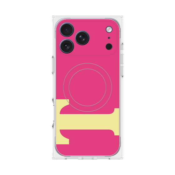 プレミアムスクエアケース with MagSafe［ オリジナル - initial color - T pink ］