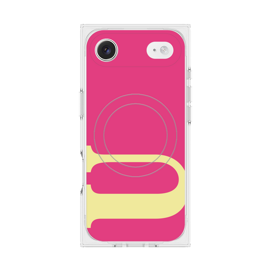 プレミアムスクエアケース with MagSafe［ オリジナル - initial color - U pink ］