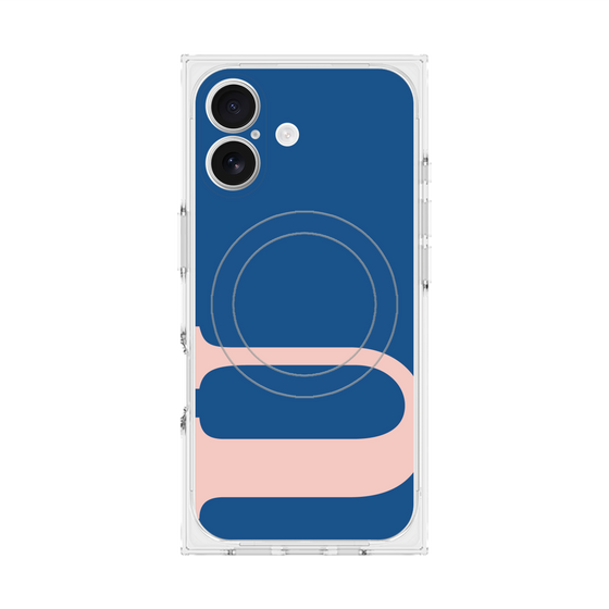 プレミアムスクエアケース with MagSafe［ オリジナル - initial color - U navy ］