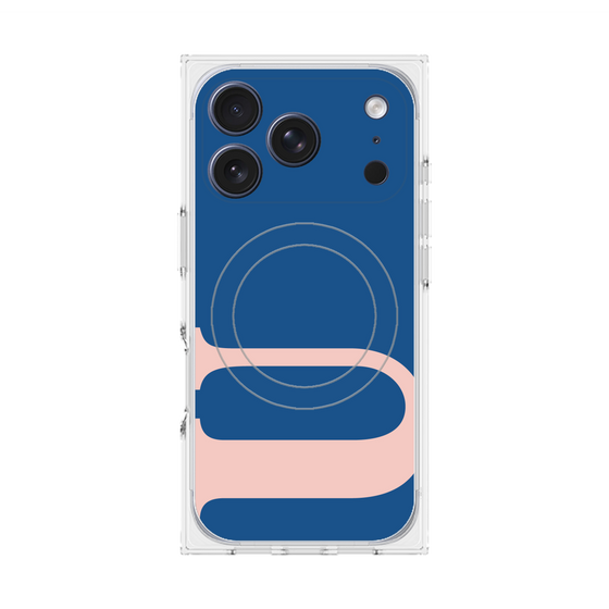 プレミアムスクエアケース with MagSafe［ オリジナル - initial color - U navy ］