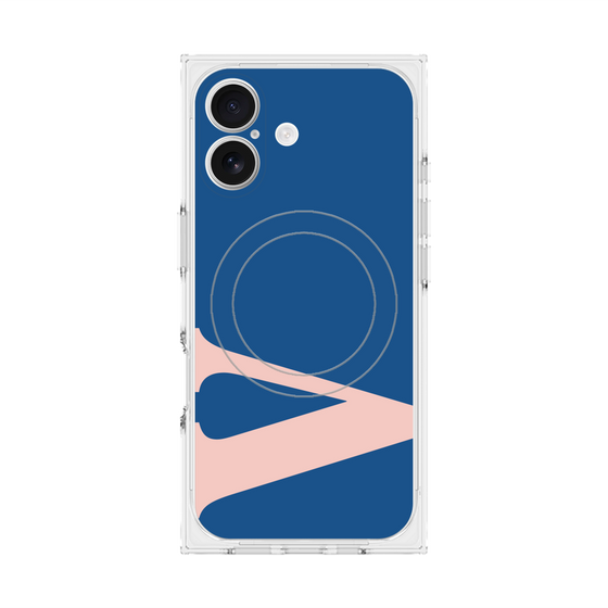 プレミアムスクエアケース with MagSafe［ オリジナル - initial color - V navy ］