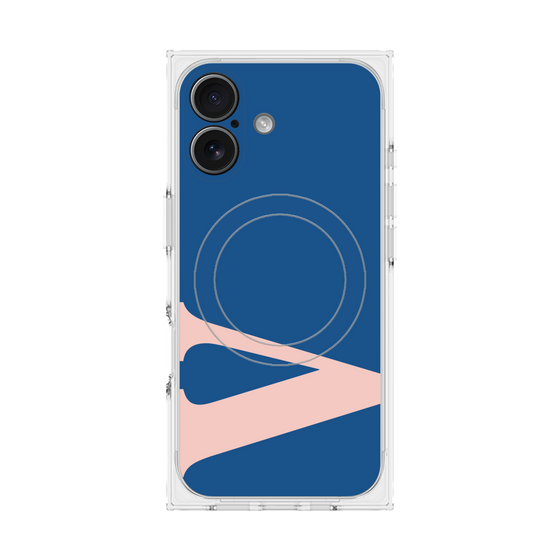 プレミアムスクエアケース with MagSafe［ オリジナル - initial color - V navy ］